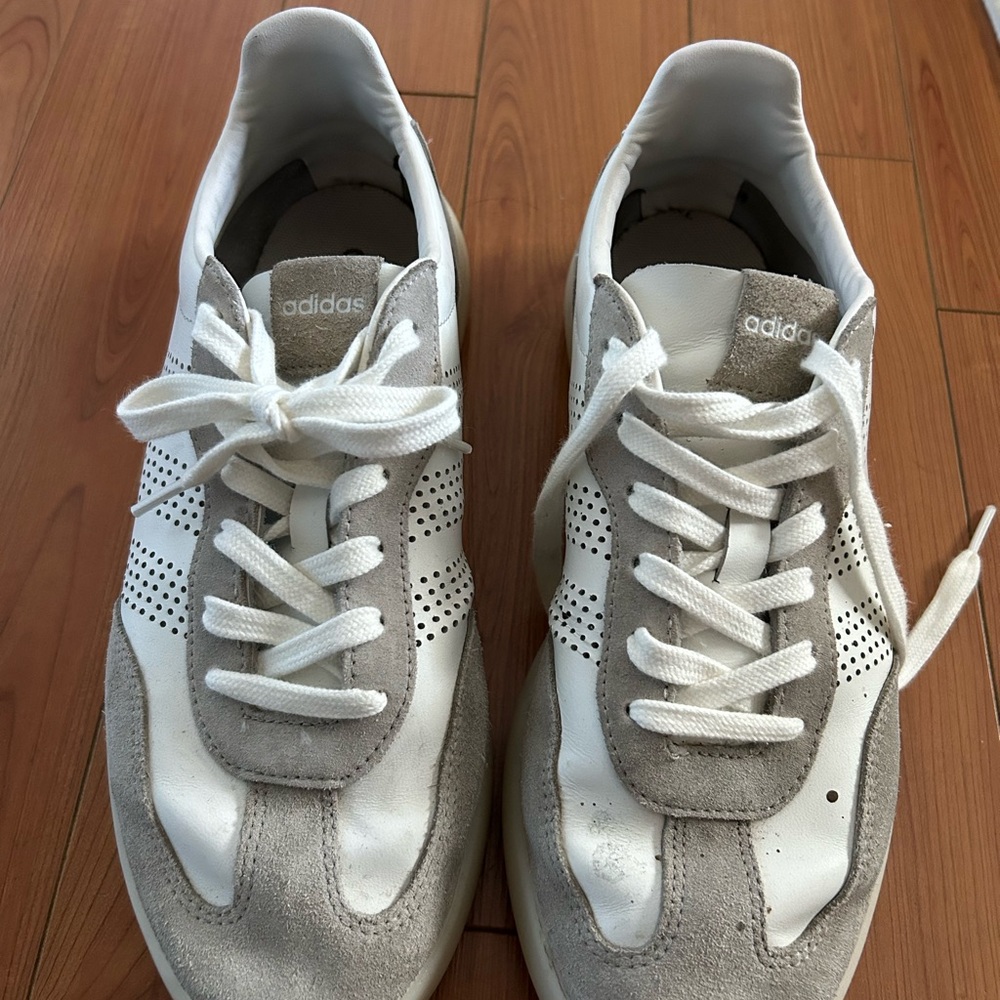 Adidas White and Gray Casual Shoes